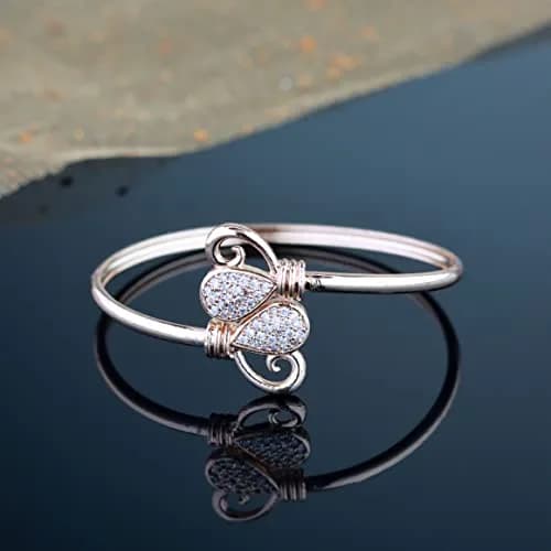 I Jewels Cubic Zirconia Classic Adjustable Tennis Charm Bracelet Rose Gold | 2.6 inches (6.6 cm) thumbnail 2