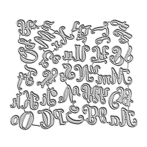 AHTOLS Capital & Lowercase Alphabet Die Cuts (52-Piece Set) | Metal Embossing Stencils for Card Scrapbooking thumbnail 1