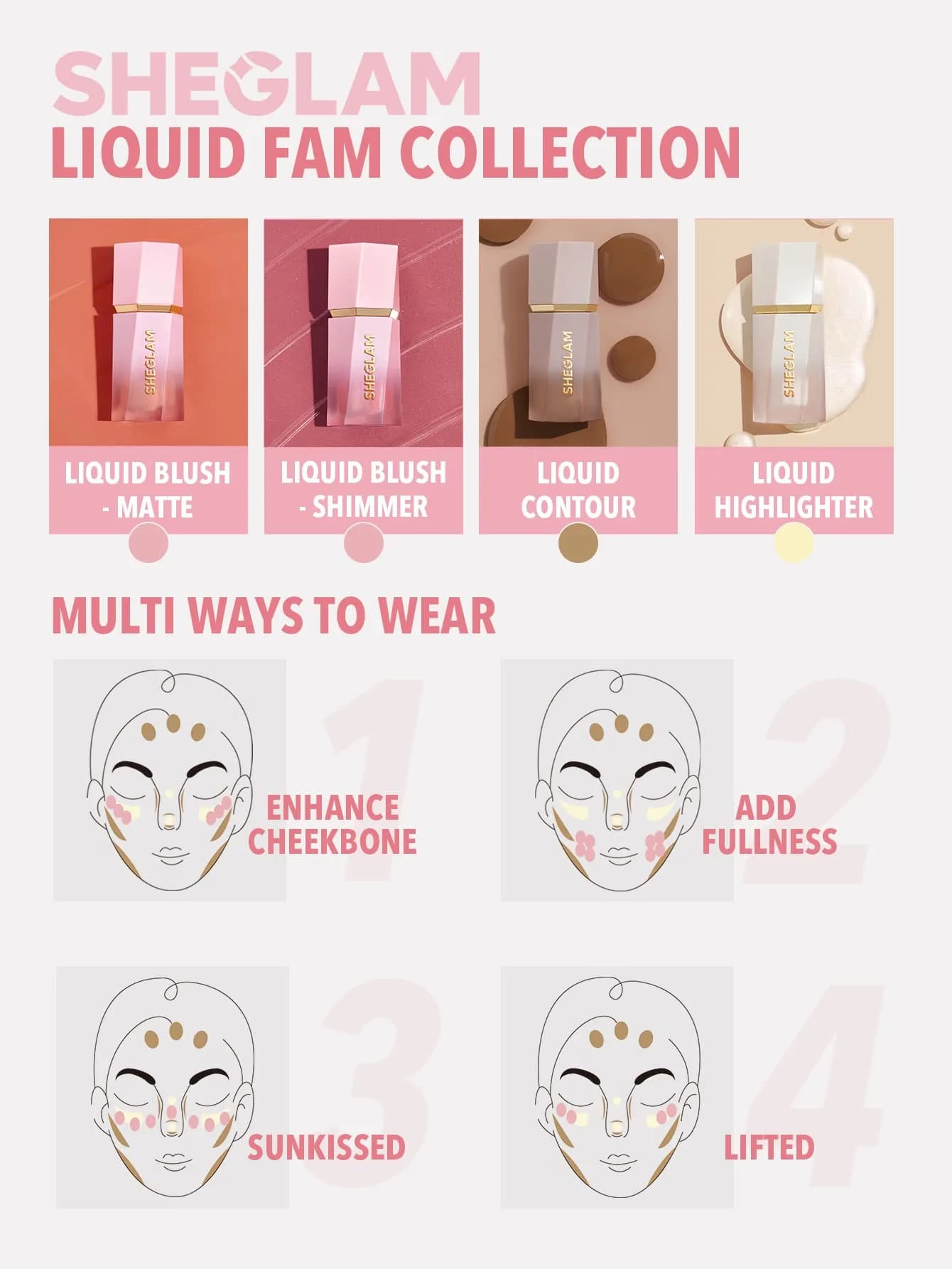 SHEGLAM Color Bloom Liquid Blush Makeup Hush Hush | Matte Finish, Light Coverage, Hydrating Formula - view 6