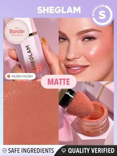 SHEGLAM Color Bloom Liquid Blush Makeup Hush Hush | Matte Finish, Light Coverage, Hydrating Formula thumbnail 7