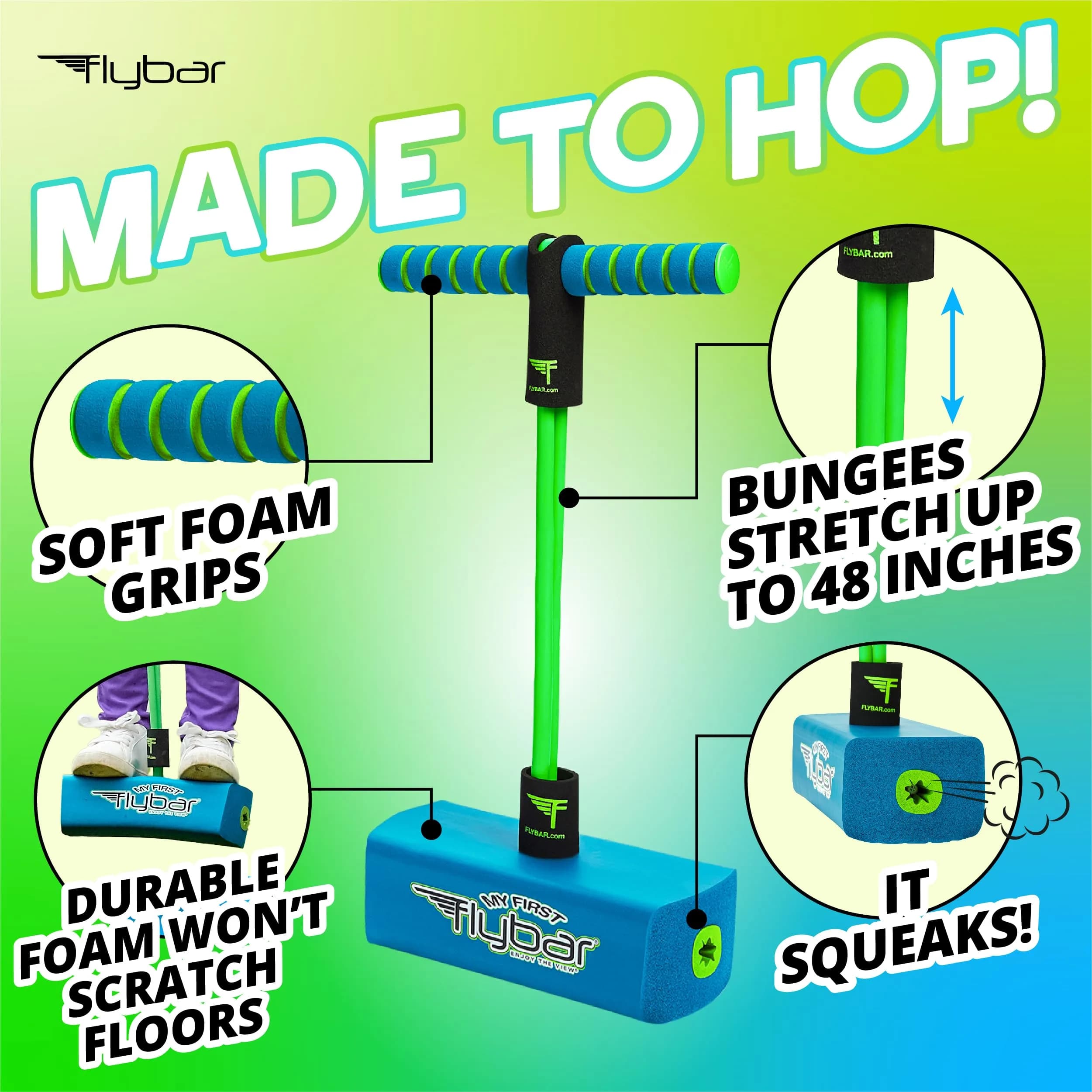 Flybar My First Pogo Jumper for Kids Ages 3+ | Fun Educational Foam Pogo Stick - view 2