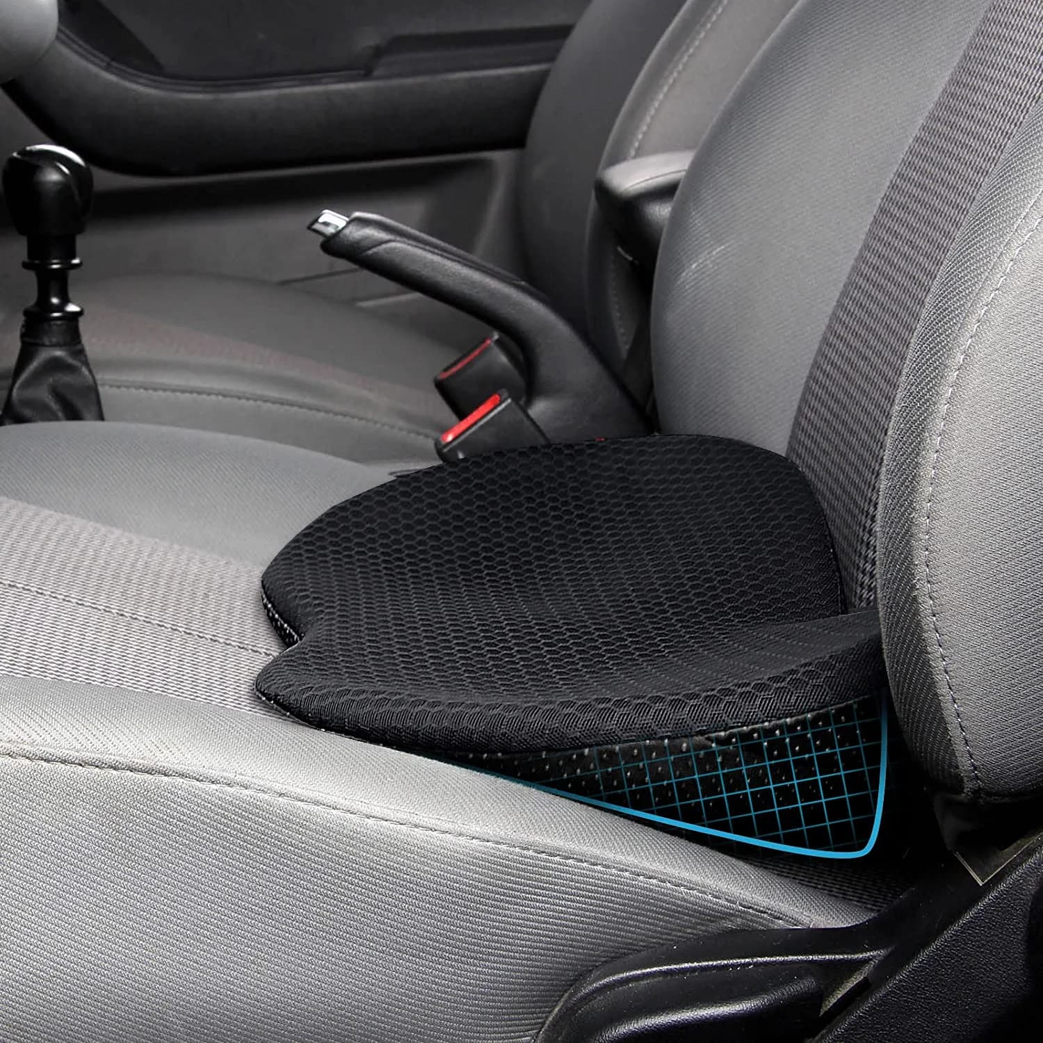 Livtribe Ergonomic Car Seat Cushion with Memory Foam | 43.9cm (17.3") L x 26.7cm (10.5") W x 8.9cm (3.5") H - main product image