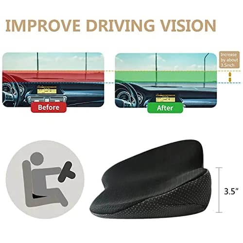 Livtribe Ergonomic Car Seat Cushion with Memory Foam | 43.9cm (17.3") L x 26.7cm (10.5") W x 8.9cm (3.5") H thumbnail 5
