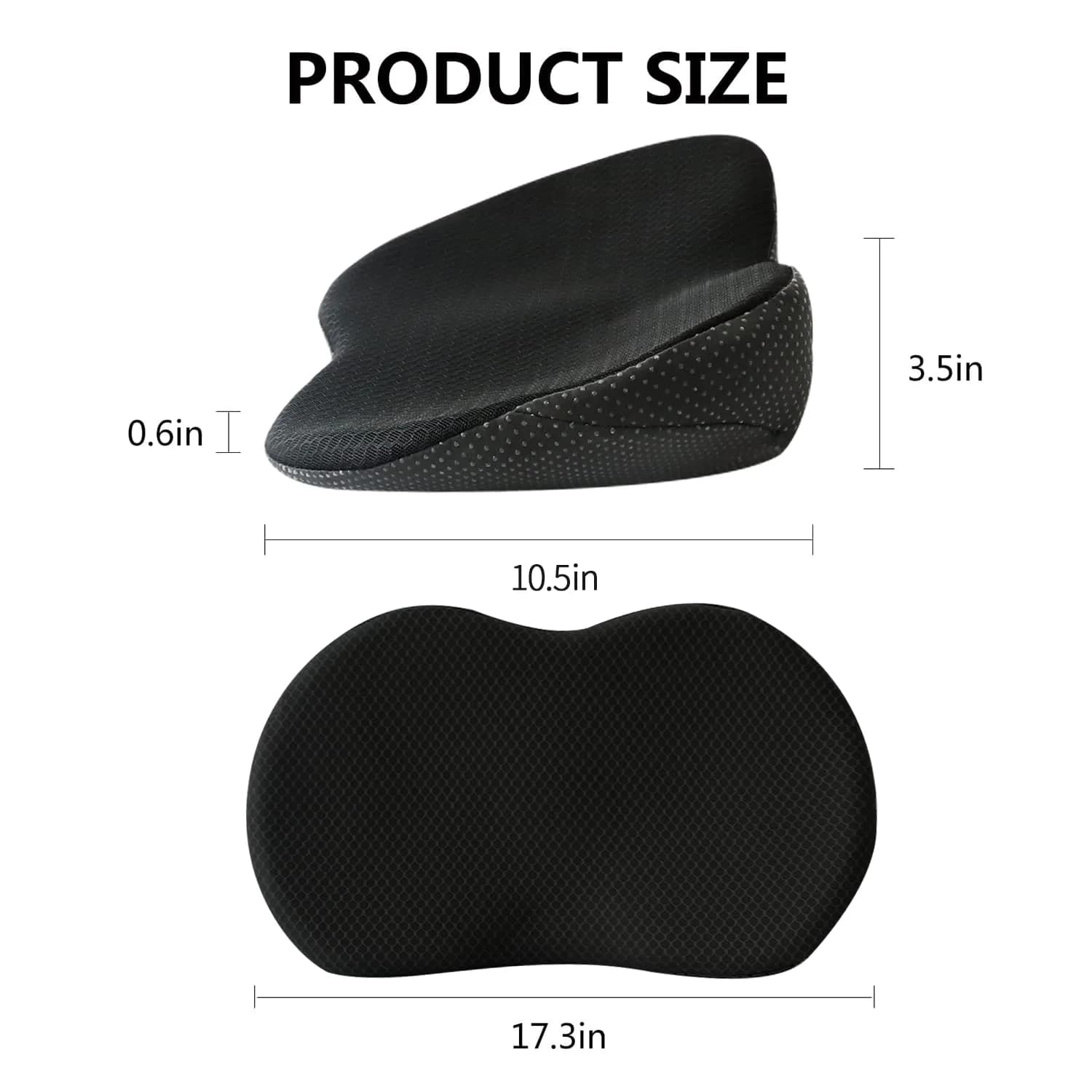 Livtribe Ergonomic Car Seat Cushion with Memory Foam | 43.9cm (17.3") L x 26.7cm (10.5") W x 8.9cm (3.5") H - view 7