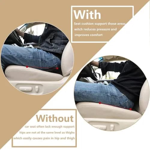 Livtribe Ergonomic Car Seat Cushion with Memory Foam | 43.9cm (17.3") L x 26.7cm (10.5") W x 8.9cm (3.5") H thumbnail 3