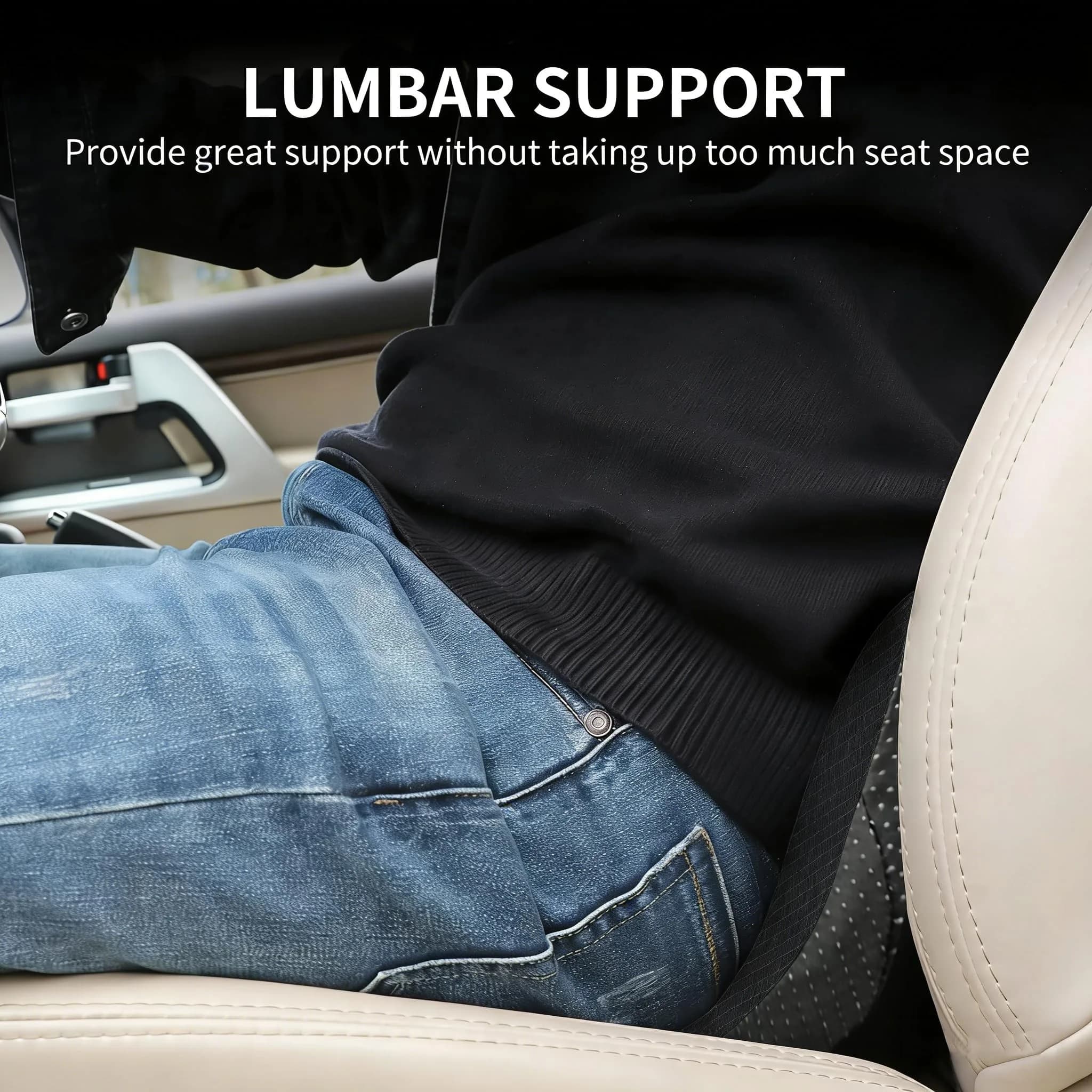 Livtribe Ergonomic Car Seat Cushion with Memory Foam | 43.9cm (17.3") L x 26.7cm (10.5") W x 8.9cm (3.5") H - view 4