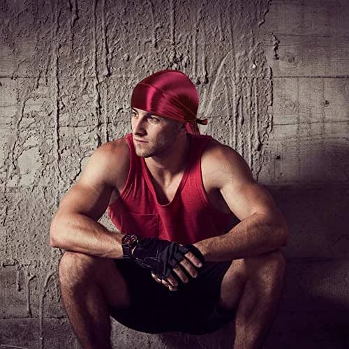 ASKNOTO Silky Durag Headwrap with Long Tail & Wide Straps - 6 Colors (Pack of 6) thumbnail 4