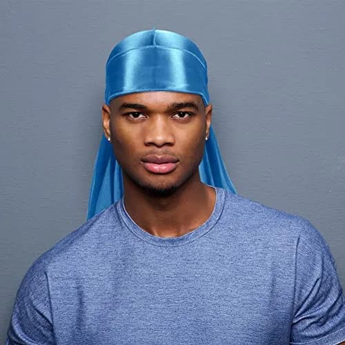 ASKNOTO Silky Durag Headwrap with Long Tail & Wide Straps - 6 Colors (Pack of 6) thumbnail 6