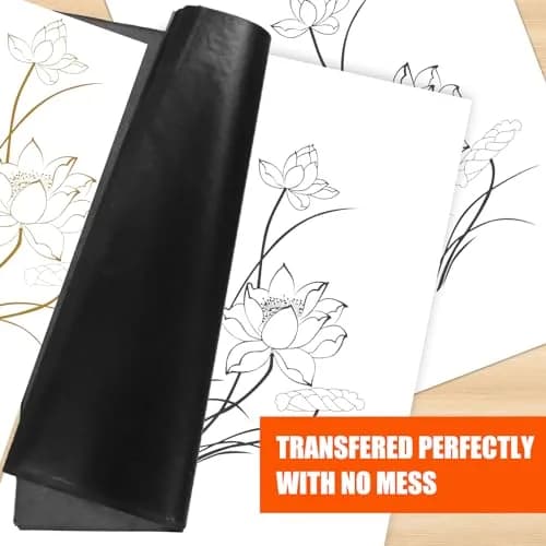 Ueerdand Carbon Transfer Paper - Black Graphite | 50 Sheets, 8.3 x 11.8 Inch, Includes 5 Styluses for Wood, Paper & Canvas thumbnail 6