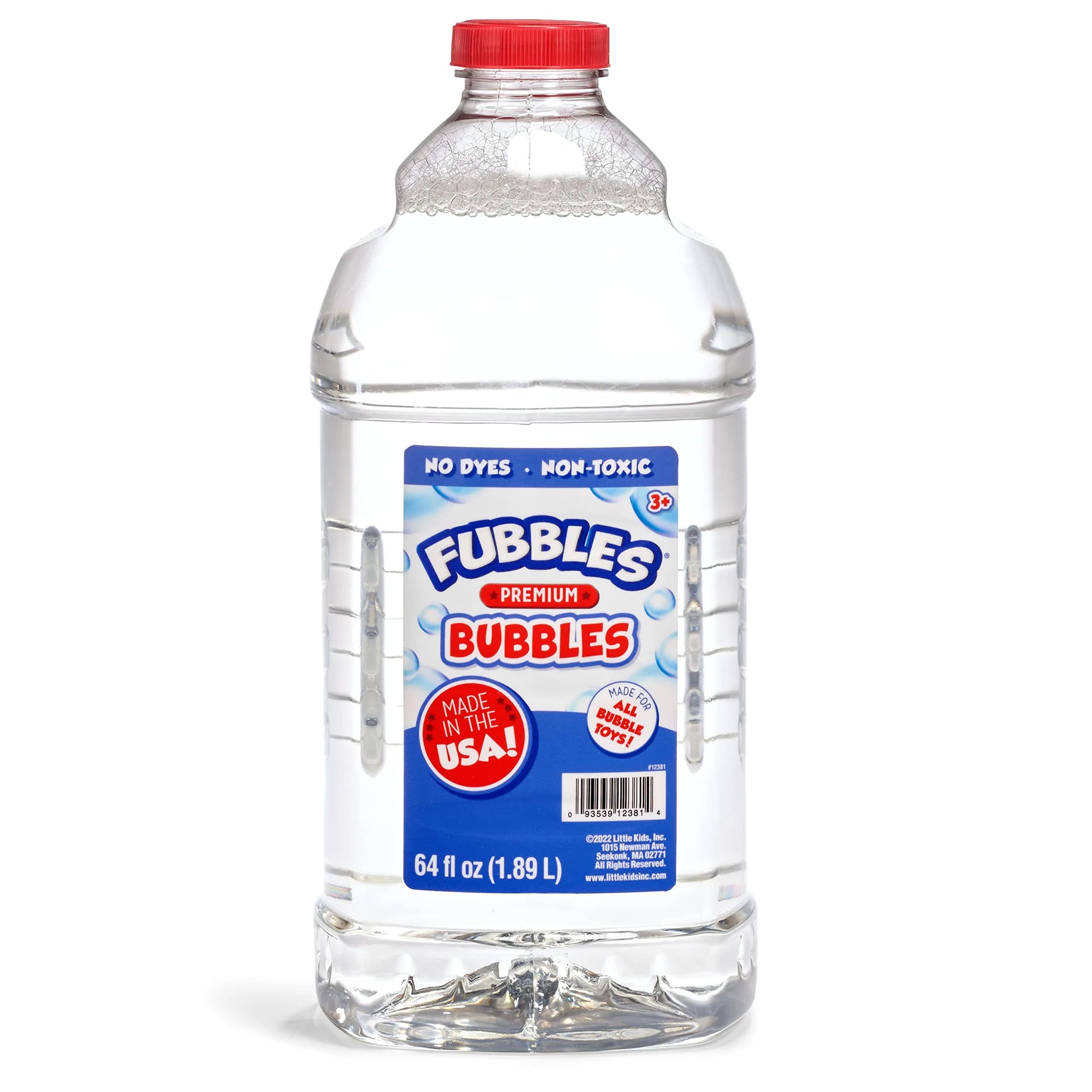Fubbles Premium Bubble Solution 1.89 L (64 oz) | Non-Toxic, USA-Sourced for All Bubble Machines - main product image