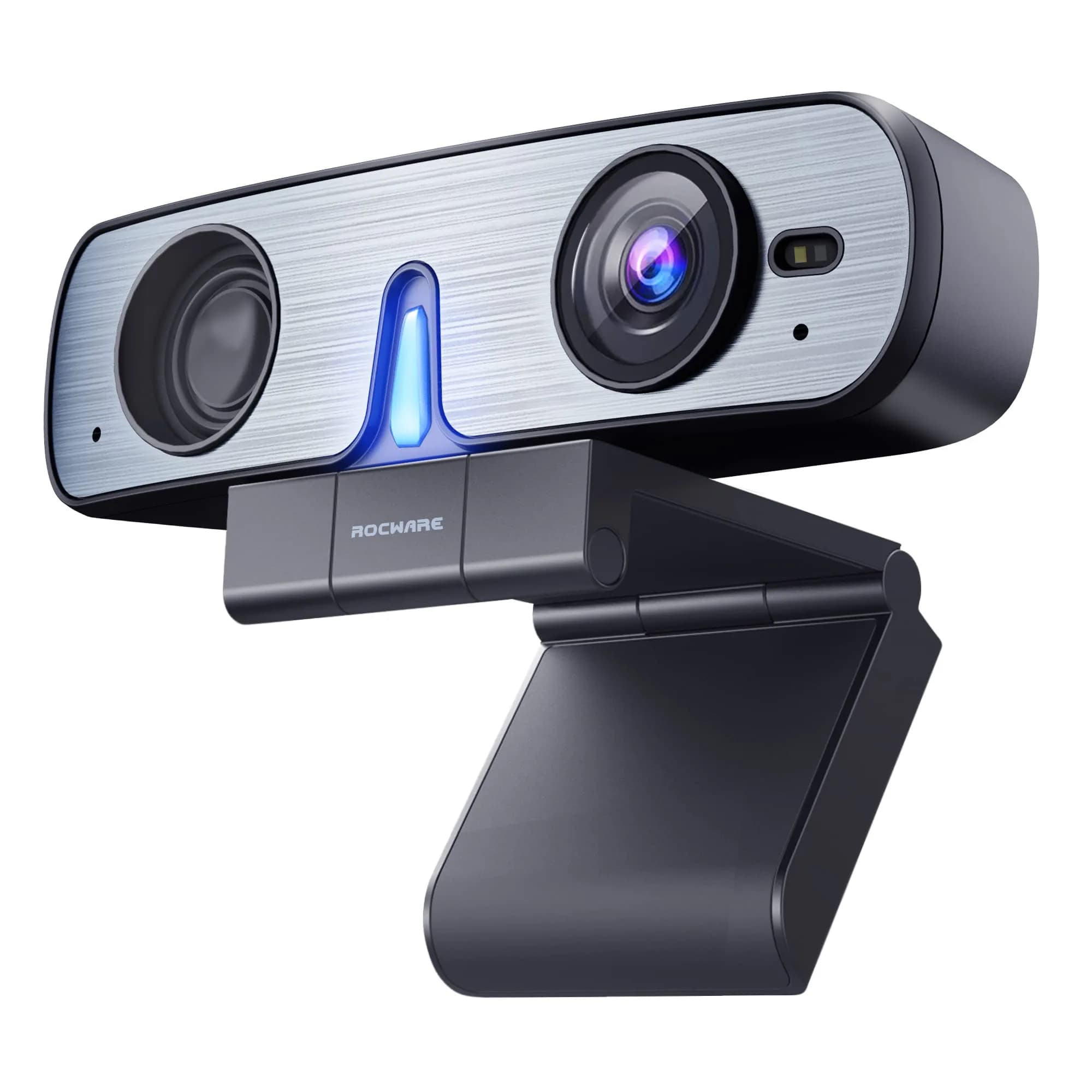 ROCWARE RC08 Webcam with Speaker | 1080p HD, Auto-Focus, Noise Reduction Mic, Low Light, 4X EPTZ, Privacy Cover