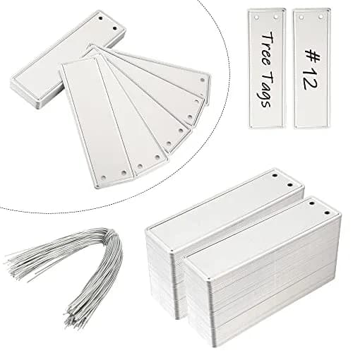 TINSKY Aluminum Plant Labels - 200PCS Metal Tags with Wires for Plant Markers, Tree Tags, Outdoor Identification and Greenhouse thumbnail 1