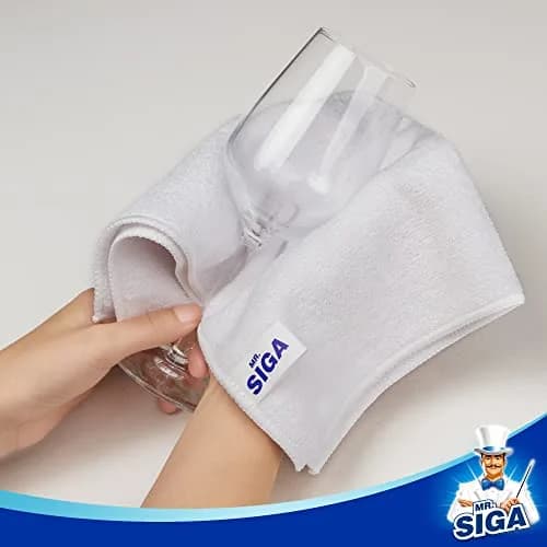 MR.SIGA Microfiber Cleaning Cloths, Streak Free Microfiber Towels, 12 Pack, 32cm x 32cm (12.6" x 12.6") | Absorbent & Lint-Free thumbnail 6