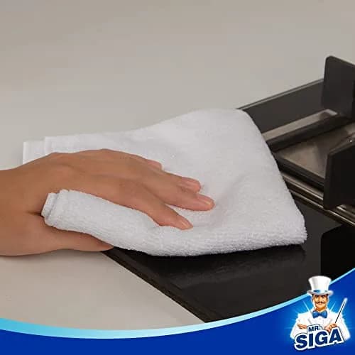 MR.SIGA Microfiber Cleaning Cloths, Streak Free Microfiber Towels, 12 Pack, 32cm x 32cm (12.6" x 12.6") | Absorbent & Lint-Free thumbnail 7