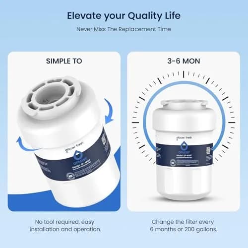 GLACIER FRESH MWF Refrigerator Water Filter 4-Pack | NSF Certified for Purer Water thumbnail 7