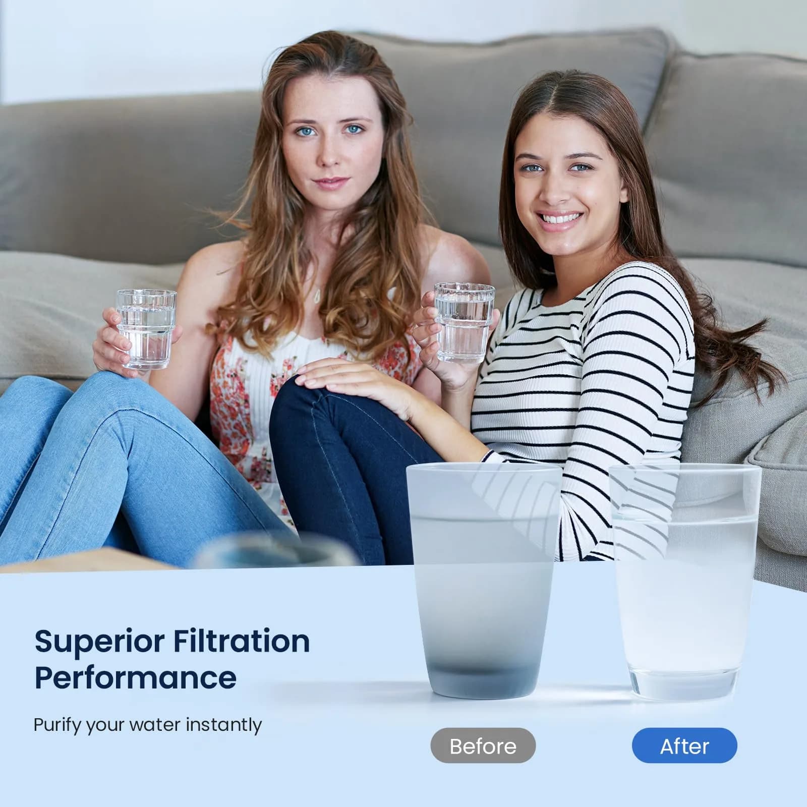 GLACIER FRESH GF-MWF Refrigerator Water Filter 4 Count White | NSF Certified for GE - view 9