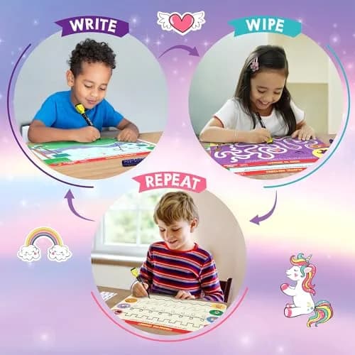 Skillmatics I Can Write Unicorn Edition Learning Activity for Preschoolers | 6 Activity Mats thumbnail 5