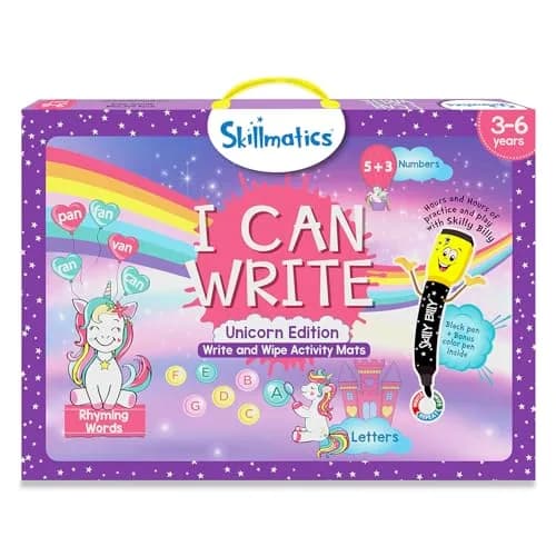 Skillmatics I Can Write Unicorn Edition Learning Activity for Preschoolers | 6 Activity Mats thumbnail 1