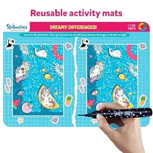Skillmatics I Can Write Unicorn Edition Learning Activity for Preschoolers | 6 Activity Mats thumbnail 3