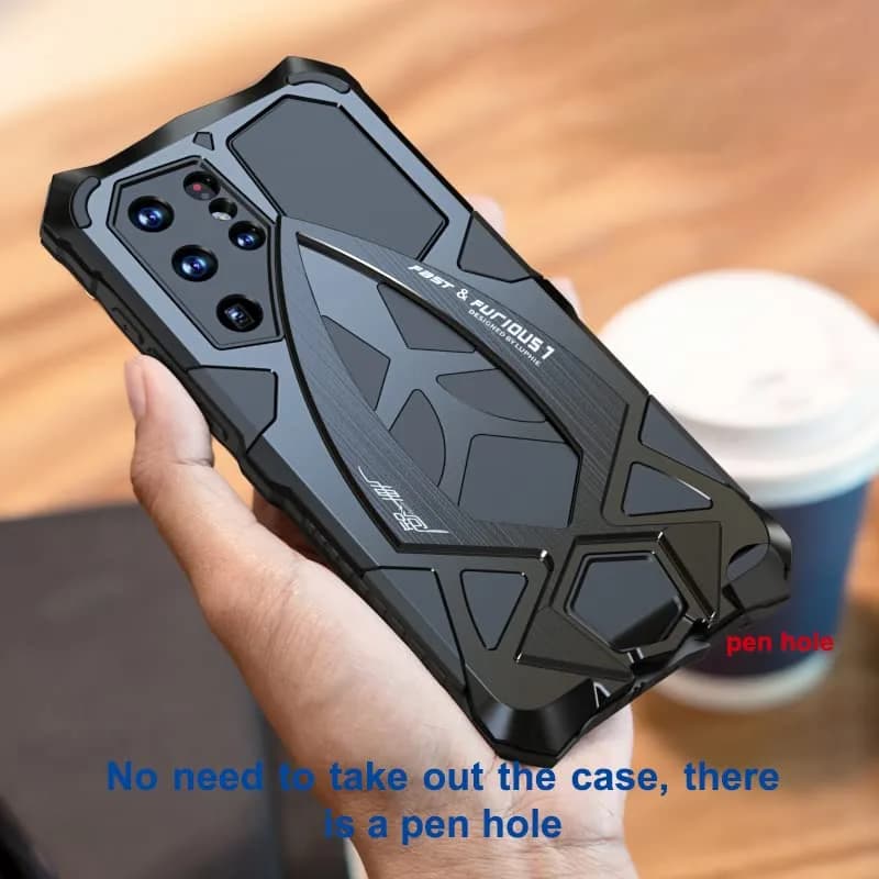 Lunivop Heavy Duty Metal Case for Samsung Galaxy S22 Ultra (6.8 inch) | Military Grade Protection thumbnail 5