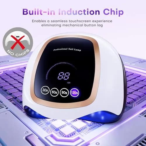 Gugusure 180W UV LED Nail Lamp Dryer for Gel Polish 8x9x4 Inch | Fast Curing with 42 Beads & Smart Sensor thumbnail 5