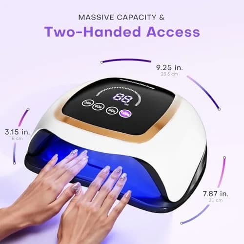 Gugusure 180W UV LED Nail Lamp Dryer for Gel Polish 8x9x4 Inch | Fast Curing with 42 Beads & Smart Sensor thumbnail 3