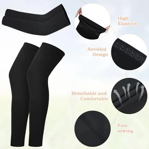 Geyoga Kids Compression Arm and Leg Sleeves Medium | Support & Sun Protection thumbnail 2