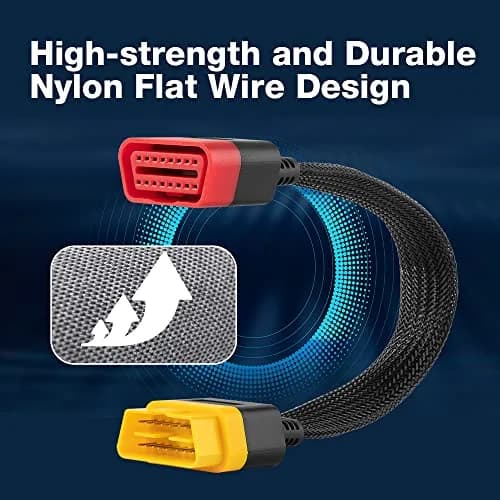 LAUNCH OBD2 Extension Cable 36cm (1.2FT) | Bendable 16-Pin Male to Female Cord thumbnail 7