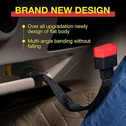 LAUNCH OBD2 Extension Cable 36cm (1.2FT) | Bendable 16-Pin Male to Female Cord thumbnail 8