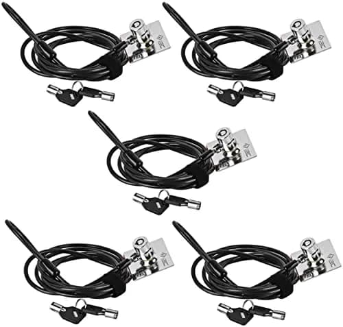 I3C Security Cable Lock 6.5ft with Anchor Plate (5-Pack) | Anti-Theft Combination Lock for Laptops, Tablets, Phones thumbnail 1
