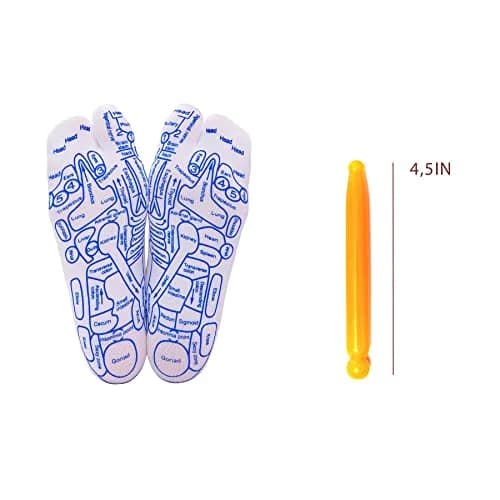 Broman Reflexology Socks for Foot Massage, Men's Size (1 Pair, Cotton) | Acupressure Pen Included thumbnail 7