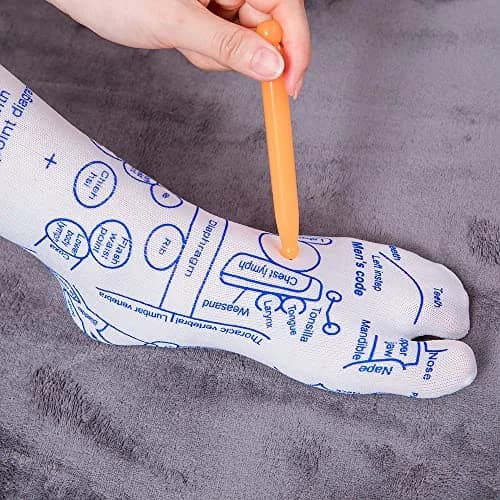 Broman Reflexology Socks for Foot Massage, Men's Size (1 Pair, Cotton) | Acupressure Pen Included thumbnail 9