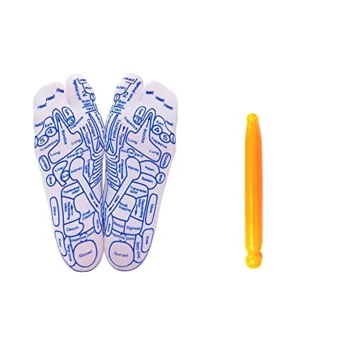 Broman Reflexology Socks for Foot Massage, Women's Size (1 Pair, Blue) | Precise Acupressure Point Targeting thumbnail 1