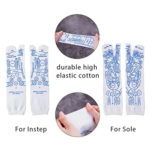 Broman Reflexology Socks for Foot Massage, Women's Size (1 Pair, Blue) | Precise Acupressure Point Targeting thumbnail 3