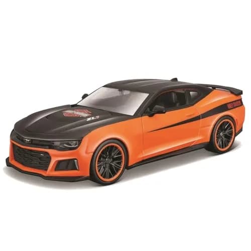 Maisto 1:24 H-D Custom - 2017 Chevrolet Camaro ZL1,Black/Orange | Diecast Model Car for Collectors thumbnail 1
