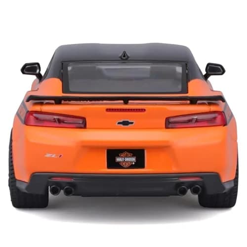 Maisto 1:24 H-D Custom - 2017 Chevrolet Camaro ZL1,Black/Orange | Diecast Model Car for Collectors thumbnail 5
