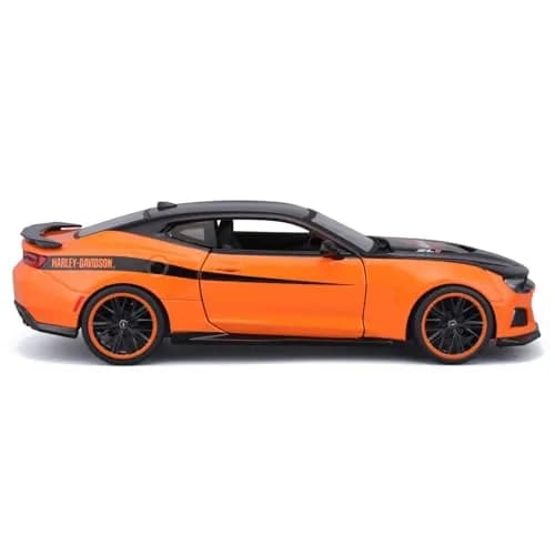 Maisto 1:24 H-D Custom - 2017 Chevrolet Camaro ZL1,Black/Orange | Diecast Model Car for Collectors thumbnail 8
