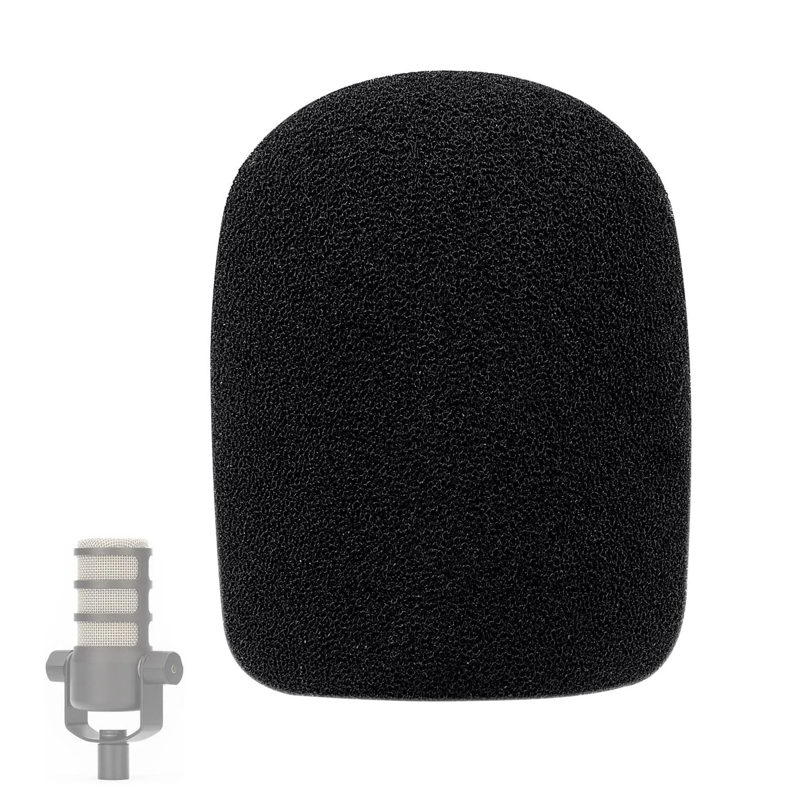 YOUSHARES PodMic Pop Filter Foam Cover - Mic Windscreen Wind Cover for Rode PodMic, Blocks Out Plosives, Black