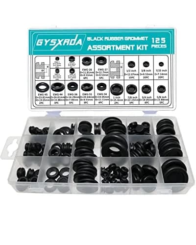Gysxrda Rubber Grommet 125 PC - 18 Sizes Firewall Rubber Hole Plugs | Automotive & Home thumbnail 1