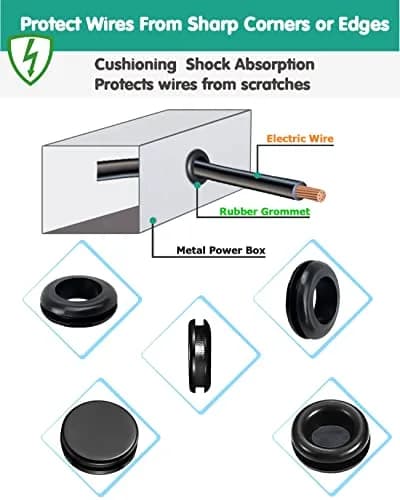 Gysxrda Rubber Grommet 125 PC - 18 Sizes Firewall Rubber Hole Plugs | Automotive & Home thumbnail 3