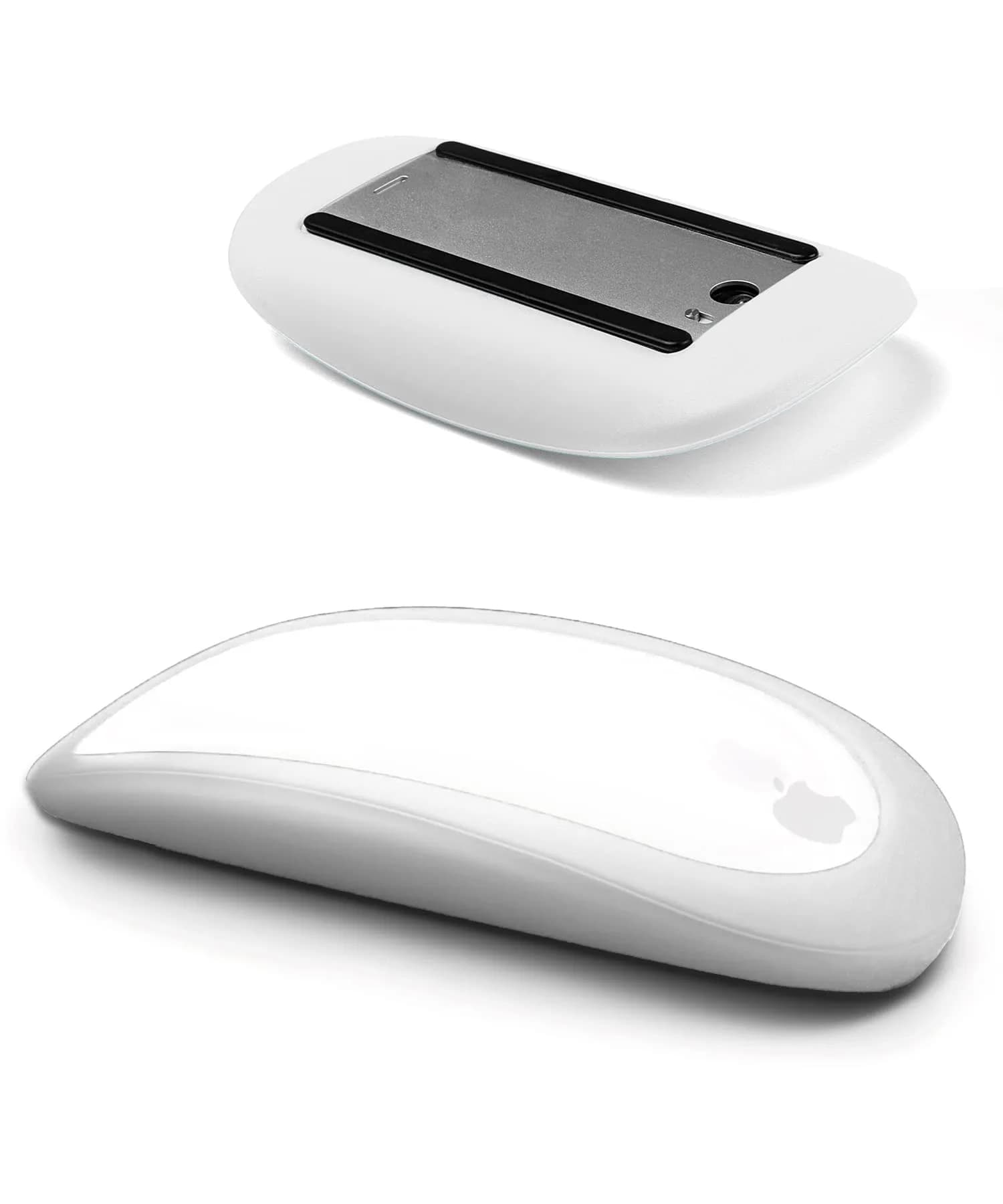 IRAINSUN Silicone Case Cover for Apple Magic Mouse 1 & 2, White | Soft Touch & Dust Resistant — 1-White