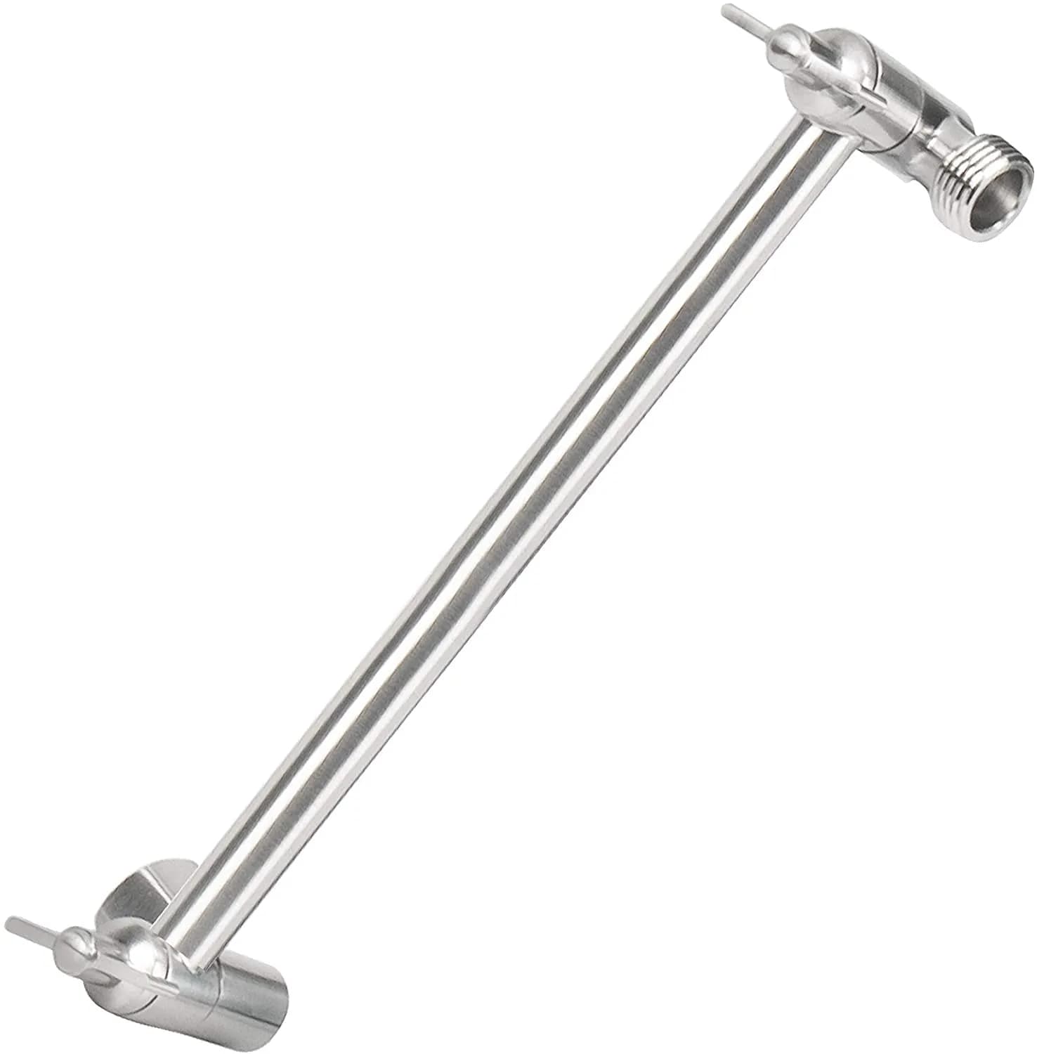 NearMoon Adjustable Shower Arm 11 Inch Brushed Nickel | Universal Connection, Anti-Leak, Easy Install — Brushed Nickel