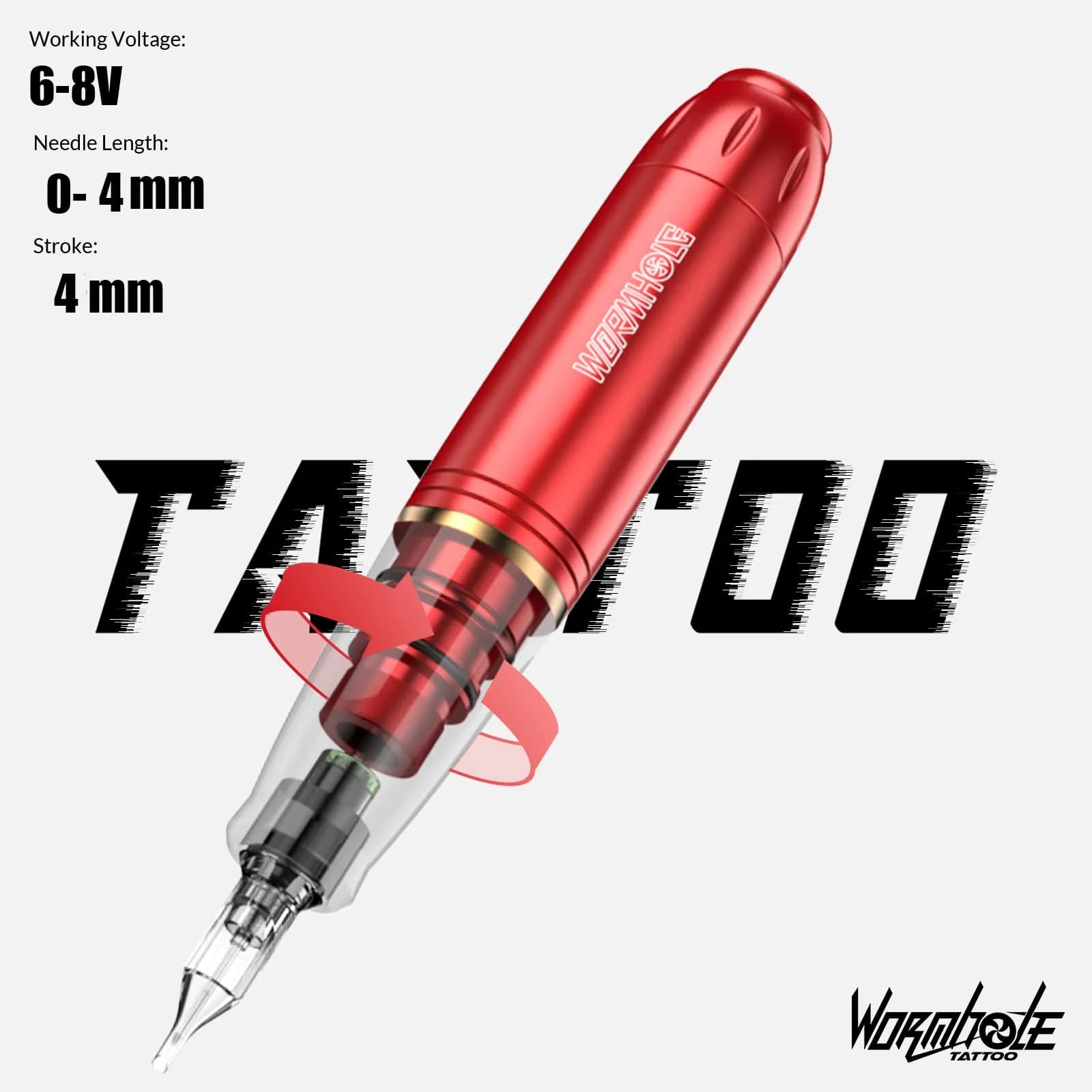 Wormhole Tattoo Kit Complete Rotary Machine Pen for Beginners WTK070-B | Professional Tattoo Gun Supplies - view 2