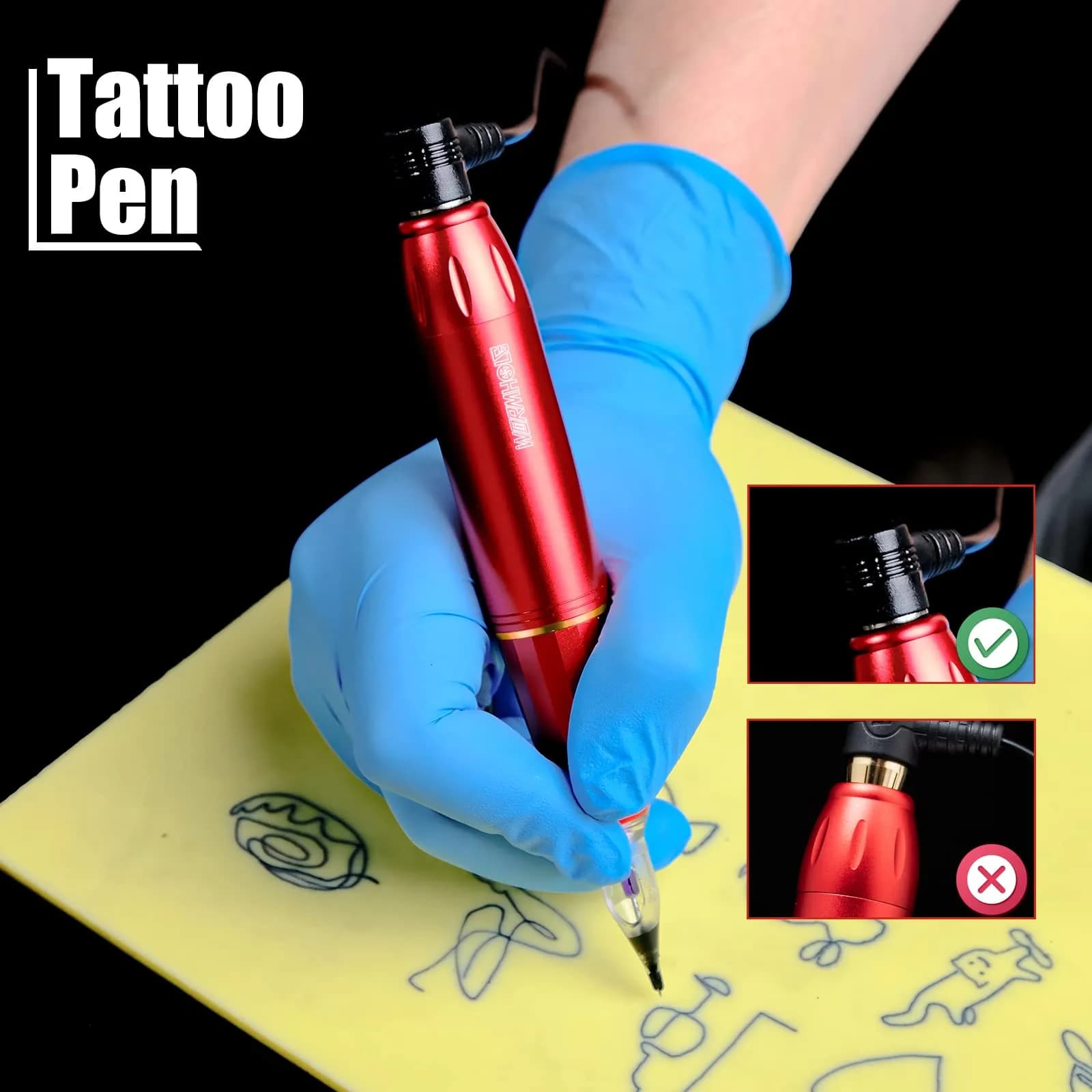 Wormhole Tattoo Kit Complete Rotary Machine Pen for Beginners WTK070-B | Professional Tattoo Gun Supplies - view 3