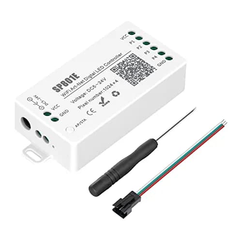 SEZO SP801E WS2812B WiFi Controller | App Control for LED Strip Lights in India thumbnail 1