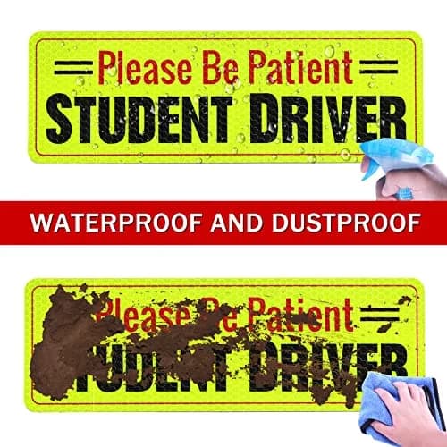 SINGARO Student Driver Magnet - Please Be Patient, Magnetic Sign, 3Pcs Reflective Novice Sticker, Removable Exterior Car Accessories thumbnail 2