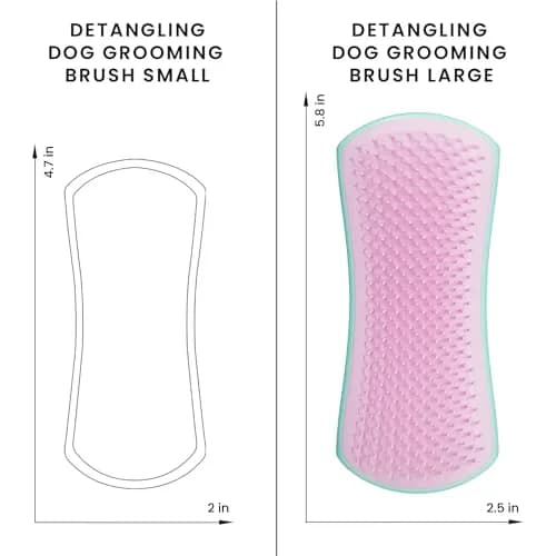 Tangle Teezer Large Pet Teezer De-Shedding Grooming Brush - Mint & Pink | Gentle, Effective Dog Grooming Tool thumbnail 6