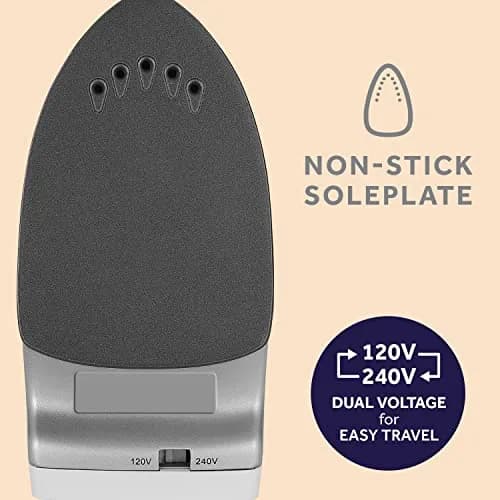 Sunbeam Travel Steam Iron 1080W Dual Voltage Compact Size Portable Non-Stick Soleplate thumbnail 7