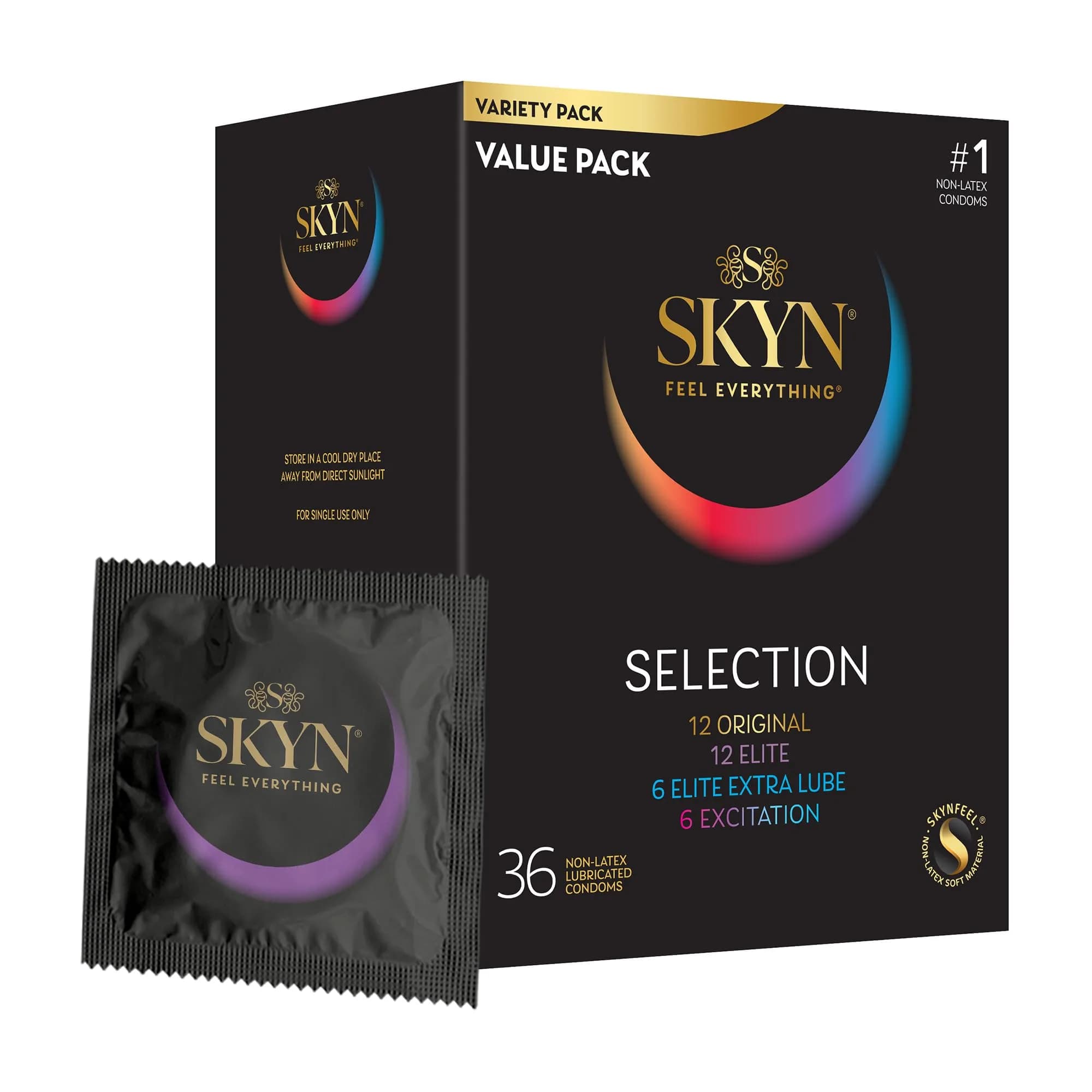 SKYN Selection Condoms, 36 Count (Pack of 1) | Latex-Free Polyisoprene Condoms thumbnail 1