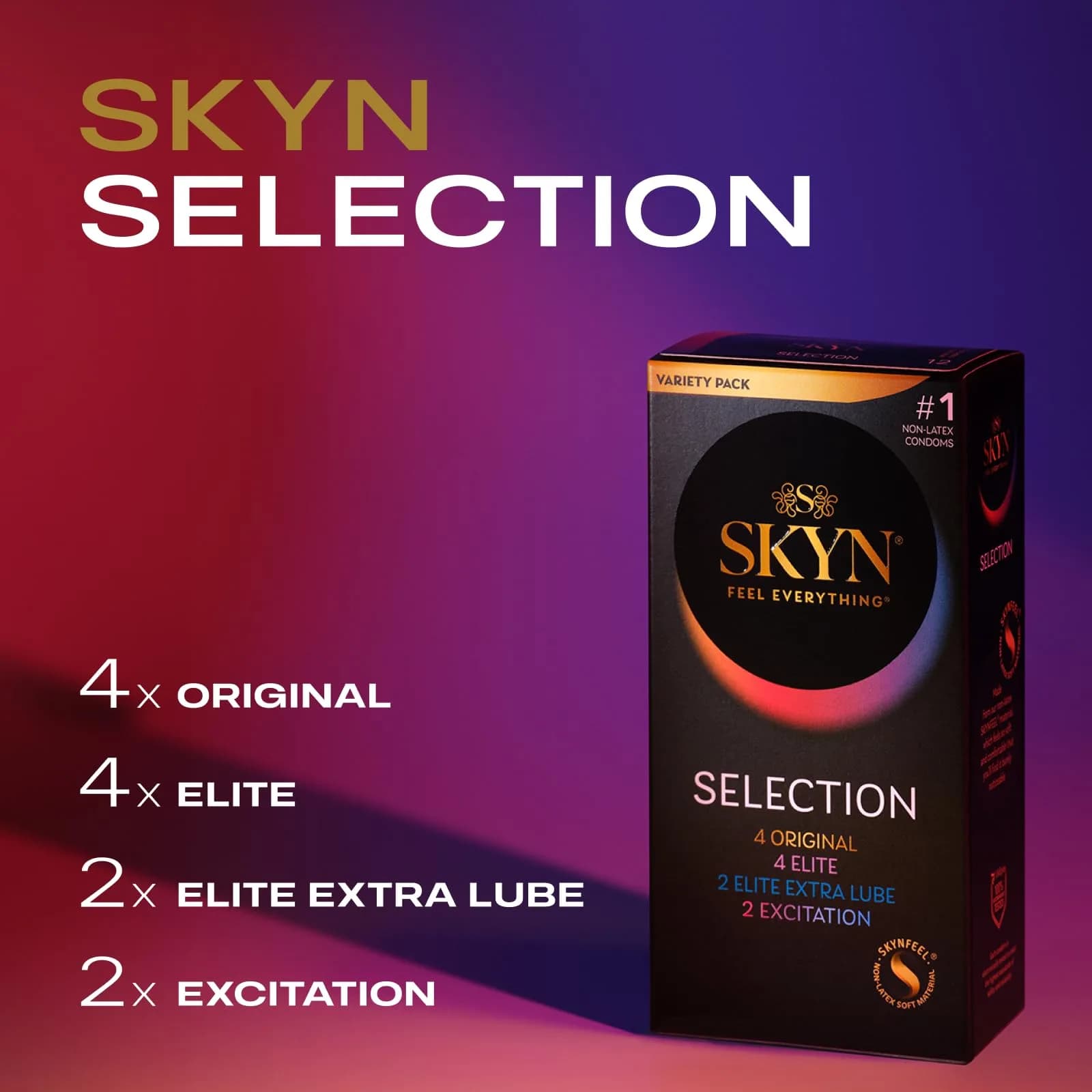 SKYN Selection Condoms, 36 Count (Pack of 1) | Latex-Free Polyisoprene Condoms thumbnail 2